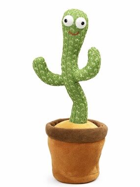 Interactive Singing & Dancing Cactus Plush Toy Imitates your Voice - Green